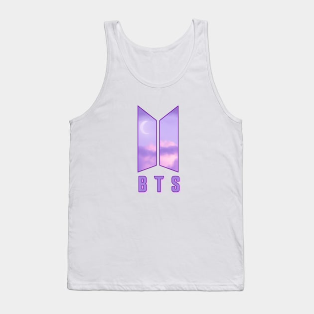 BTS logo ( purple sky) Tank Top by nelkrshop